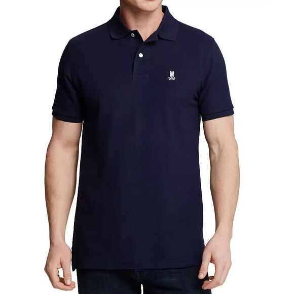 Psycho Bunny Men's Sz 7/XL Navy Blue Regular Fit S/S Cotton Polo Shirt - Picture 10 of 10